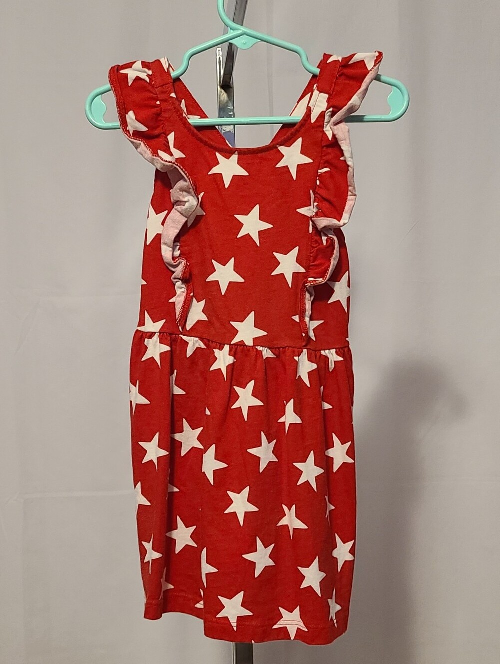 Carter's 4th Of July Star Ruffle Shoulder Dress